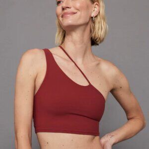 NWT CARBON38 One Shoulder Convertible Bra Top in Melt - Merlot Red Small $98